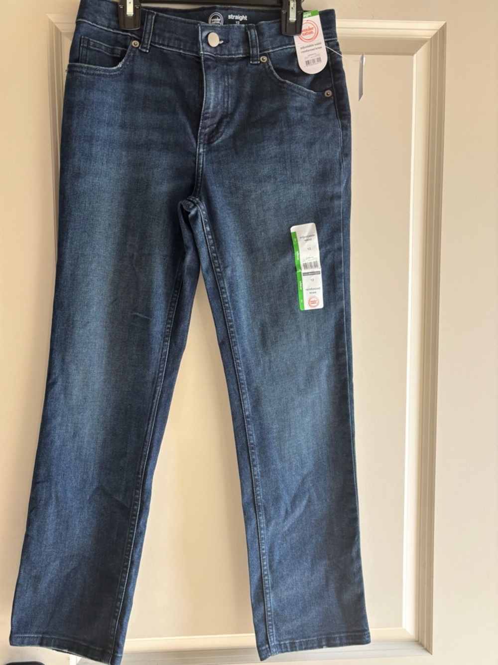 wonder nation Straight-Leg Jeans in Dark Blue Wash